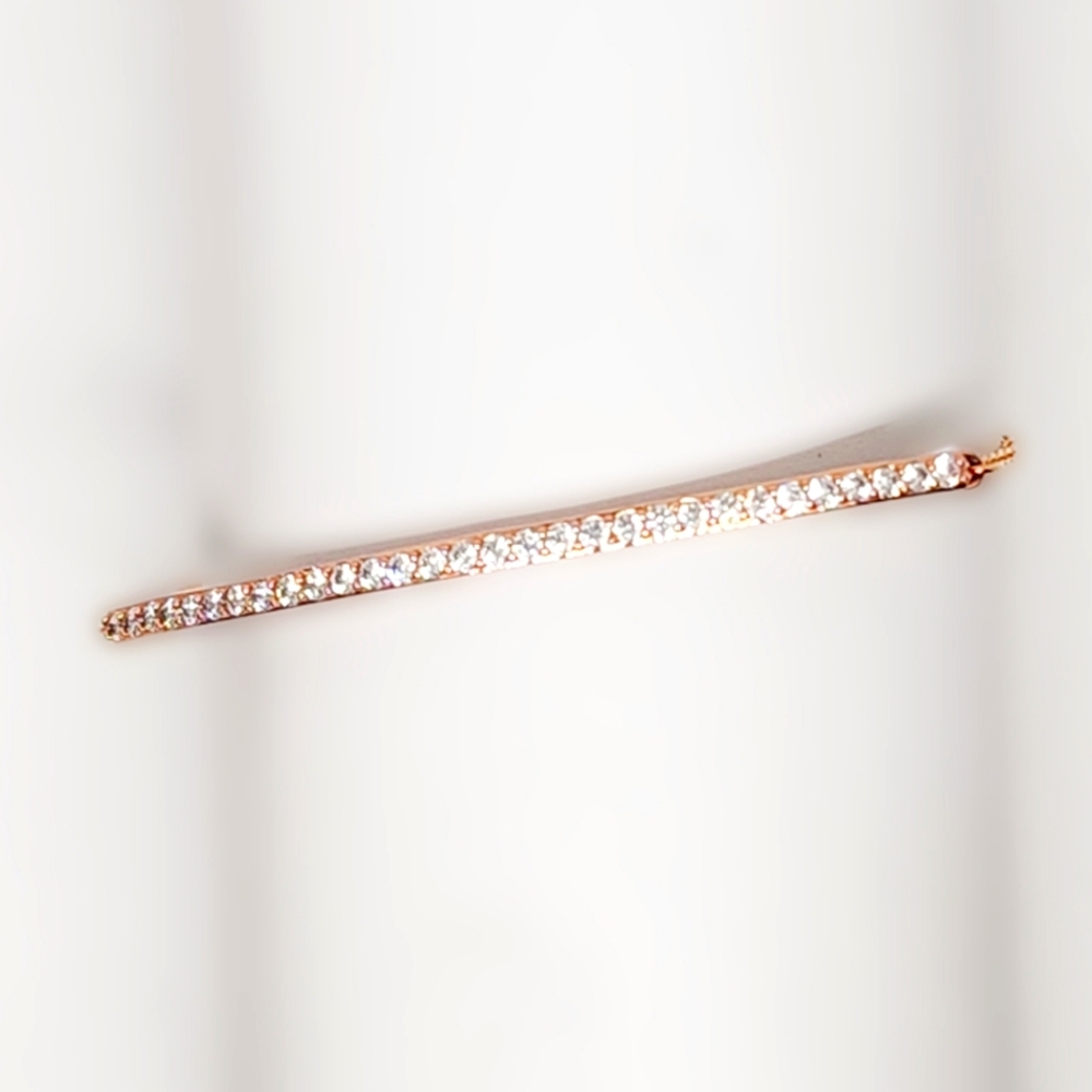 SWAROVSKI Rose Gold Plated Cubic Zirconia Bar Bracelet